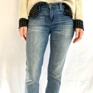 Current/Elliott The Stiletto Blue Straight Leg Jeans Size 25